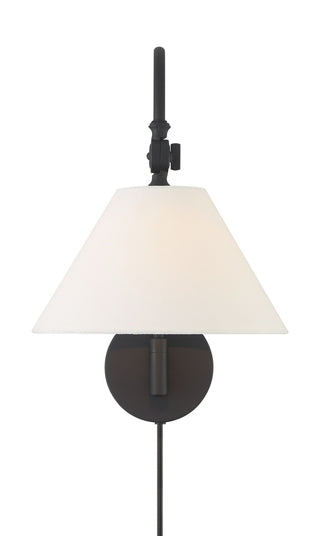 One Light Wall Sconce in Matte Black