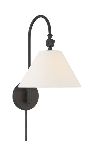 One Light Wall Sconce in Matte Black