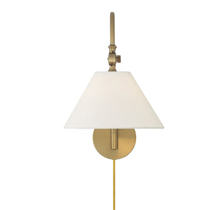 One Light Wall Sconce in Natural Brass