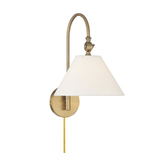 One Light Wall Sconce in Natural Brass