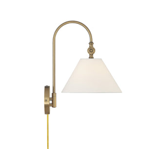 One Light Wall Sconce in Natural Brass