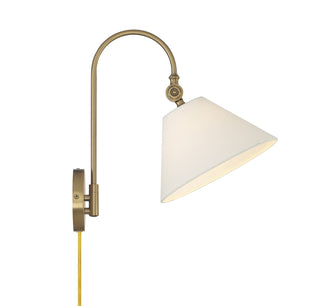 One Light Wall Sconce in Natural Brass