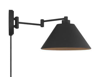 One Light Wall Sconce in Matte Black