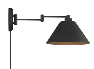 One Light Wall Sconce in Matte Black