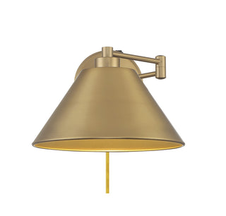 One Light Wall Sconce in Natural Brass