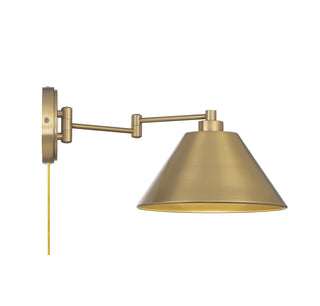 One Light Wall Sconce in Natural Brass