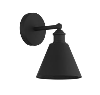 One Light Wall Sconce in Matte Black