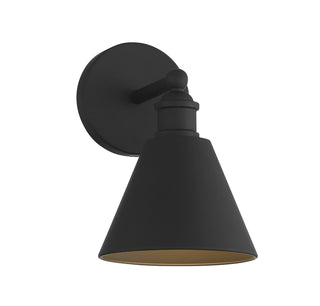One Light Wall Sconce in Matte Black