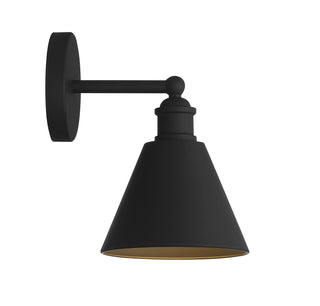 One Light Wall Sconce in Matte Black