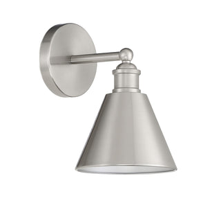One Light Wall Sconce in Brushed Nickel