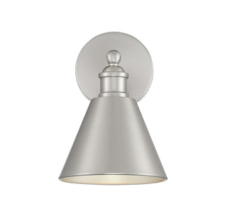 One Light Wall Sconce in Brushed Nickel