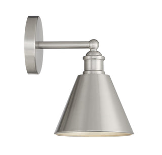 One Light Wall Sconce in Brushed Nickel