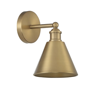One Light Wall Sconce in Natural Brass