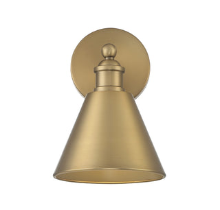 One Light Wall Sconce in Natural Brass