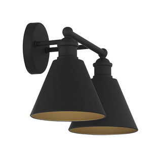 Two Light Bathroom Vanity in Matte Black