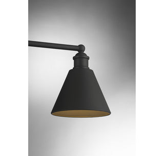 Three Light Bathroom Vanity in Matte Black