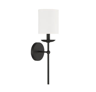 One Light Wall Sconce in Matte Black