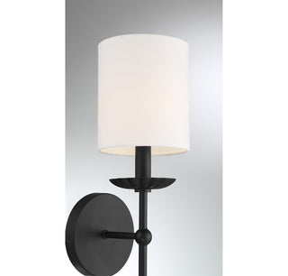 One Light Wall Sconce in Matte Black