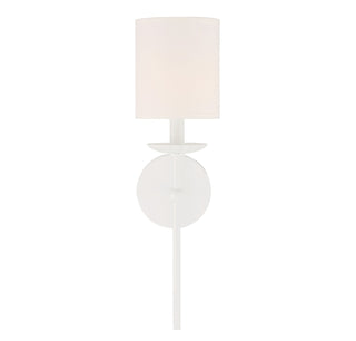 One Light Wall Sconce in White