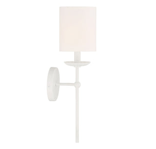 One Light Wall Sconce in White