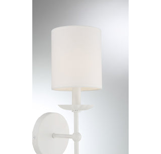 One Light Wall Sconce in White