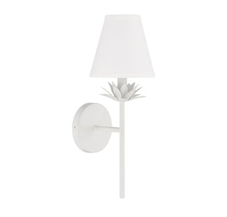 One Light Wall Sconce in White