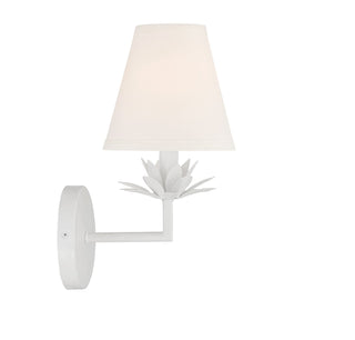 One Light Wall Sconce in White