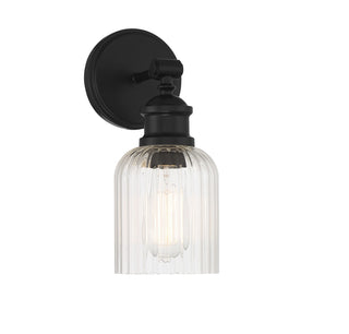One Light Wall Sconce in Matte Black