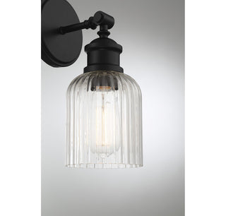 One Light Wall Sconce in Matte Black