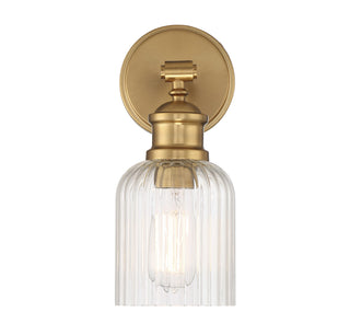 One Light Wall Sconce in Natural Brass
