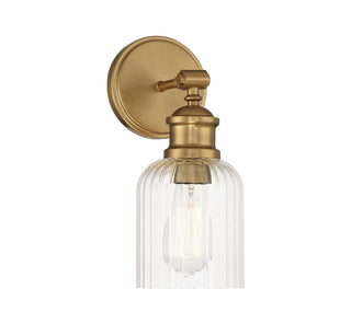 One Light Wall Sconce in Natural Brass