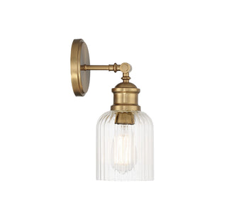 One Light Wall Sconce in Natural Brass