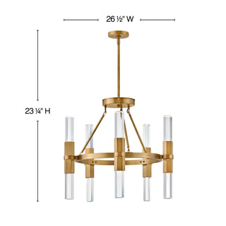 Cecily LED Chandelier in Heritage Brass