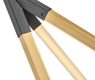 Rae LED Pendant in Lacquered Brass