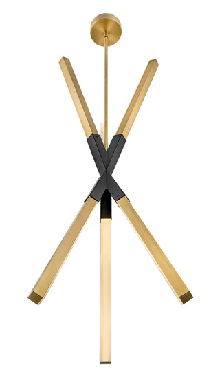 Rae LED Pendant in Lacquered Brass