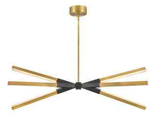 Rae LED Linear Pendant in Lacquered Brass