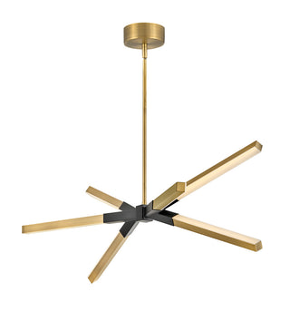 Rae LED Linear Pendant in Lacquered Brass