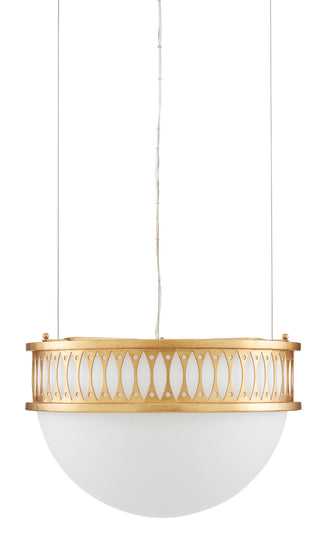 Lola One Light Pendant in Contemporary Gold Leaf/Painted Contemporary Gold