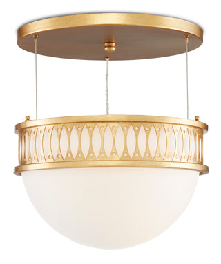 Lola One Light Pendant in Contemporary Gold Leaf/Painted Contemporary Gold