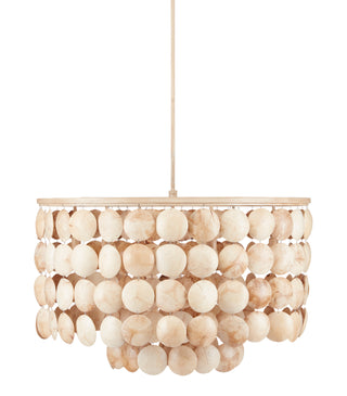 Buko Six Light Chandelier in Coco Cream/Natural