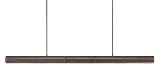 Lyon Five Light Linear Chandelier in Bronze Verdigris/White