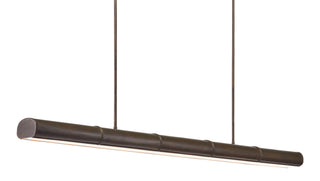 Lyon Five Light Linear Chandelier in Bronze Verdigris/White