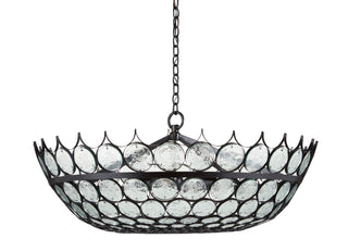 Augustus Three Light Chandelier in Clear/Bronze