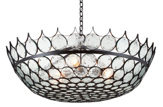 Augustus Three Light Chandelier in Clear/Bronze