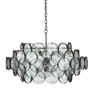 Galahad Eight Light Chandelier in Clear/Bronze