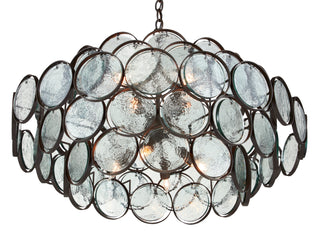Galahad Eight Light Chandelier in Clear/Bronze