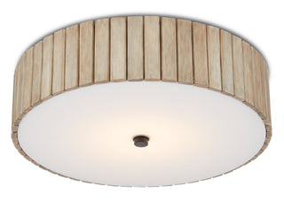 Tetterby One Light Semi-Flush Mount in Taupe/Black/White