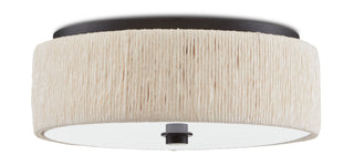 Tyrone One Light Flush Mount in Natural/Black/White