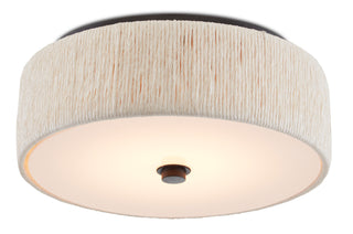 Tyrone One Light Flush Mount in Natural/Black/White