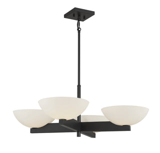 Fallon Four Light Chandelier in Matte Black